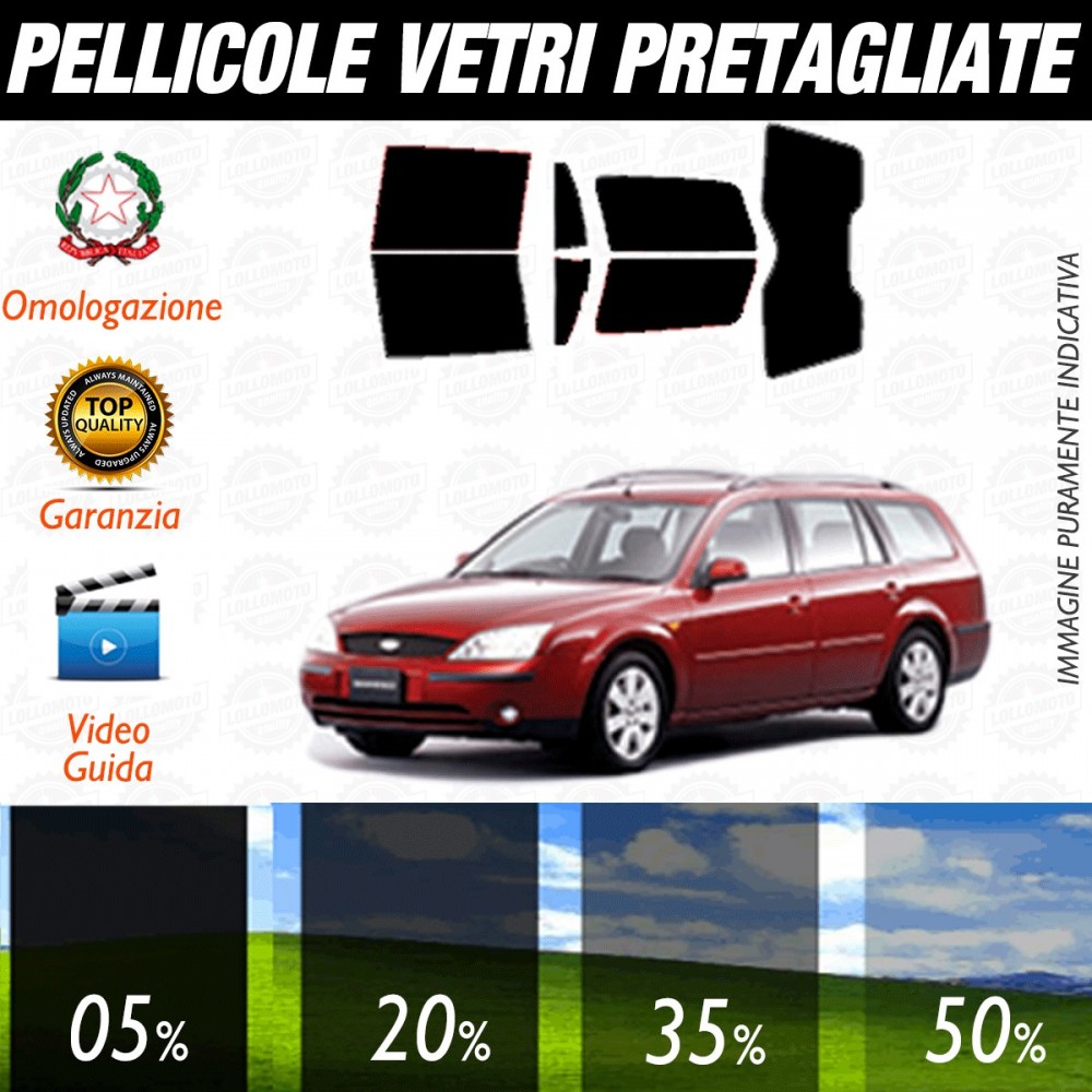 Ford Mondeo Sw dal 2001 al 2006 Pellicole Oscuramento Vetri Posteriori Auto Pre Tagliate a Misura