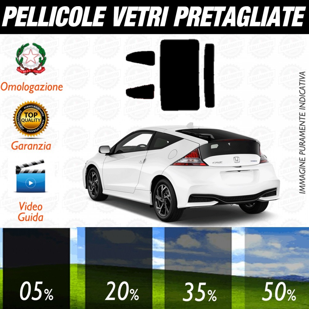 Honda Cr-Z dal 2010 ad OGGI Pellicole Oscuramento Vetri Auto Pre Tagliate a Misura