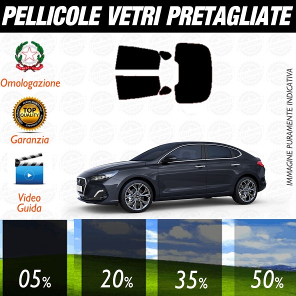 Hyundai I 30 Fastback dal 2018 ad OGGI Pellicole Oscuramento Vetri Auto Pre Tagliate a Misura