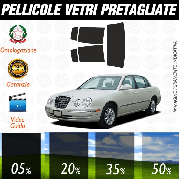 Kia Opirus dal 2003 al 2006 Pellicole Oscuramento Vetri Auto Pre Tagliate a Misura