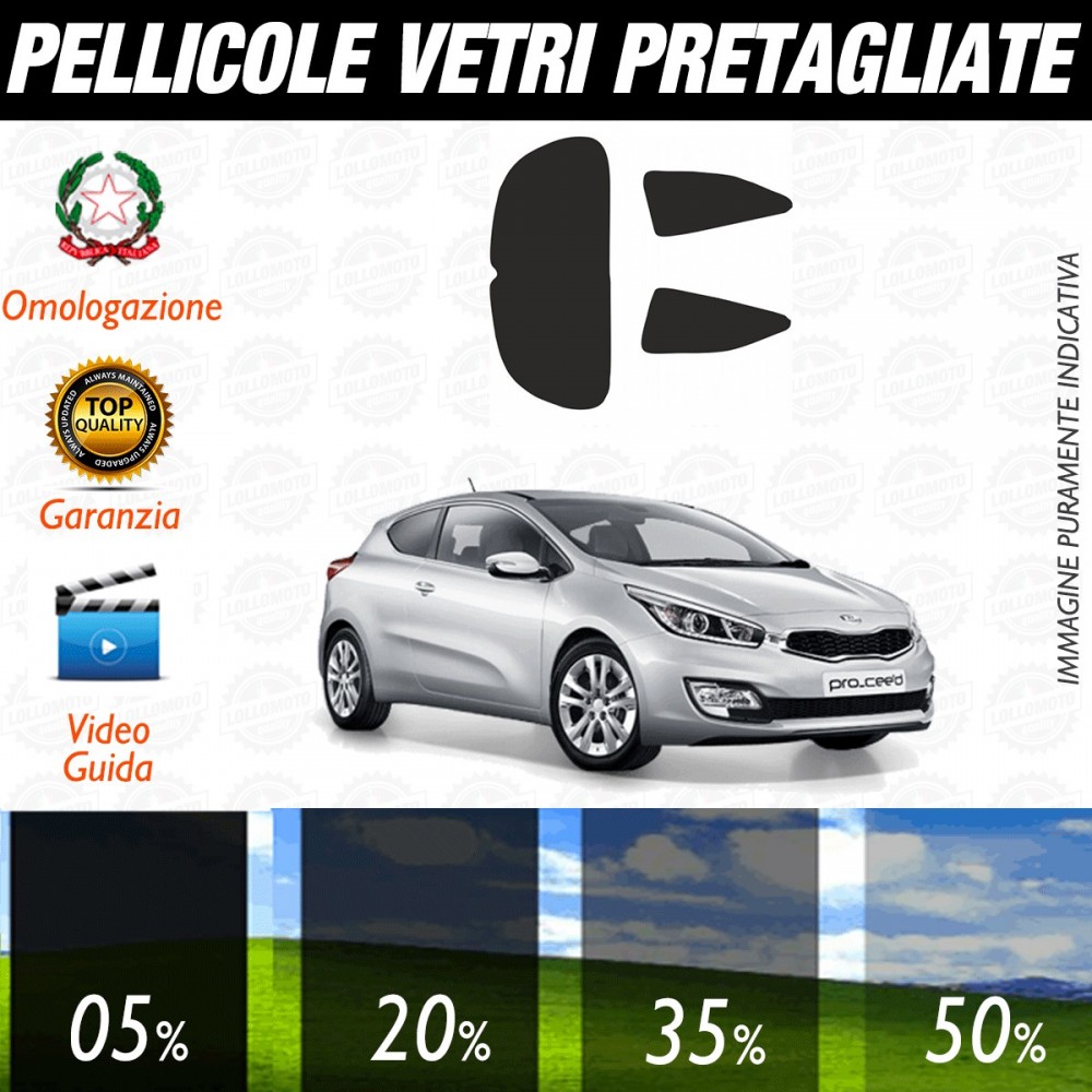 Kia ProCeed dal 2013 al 2018 Pellicole Oscuramento Vetri Auto Pre Tagliate a Misura