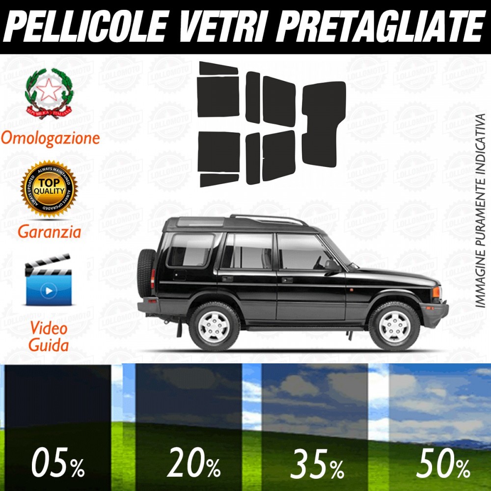 Land Rover Discovery dal 1999 al 2004 Pellicole Oscuramento Vetri Auto Pre Tagliate a Misura