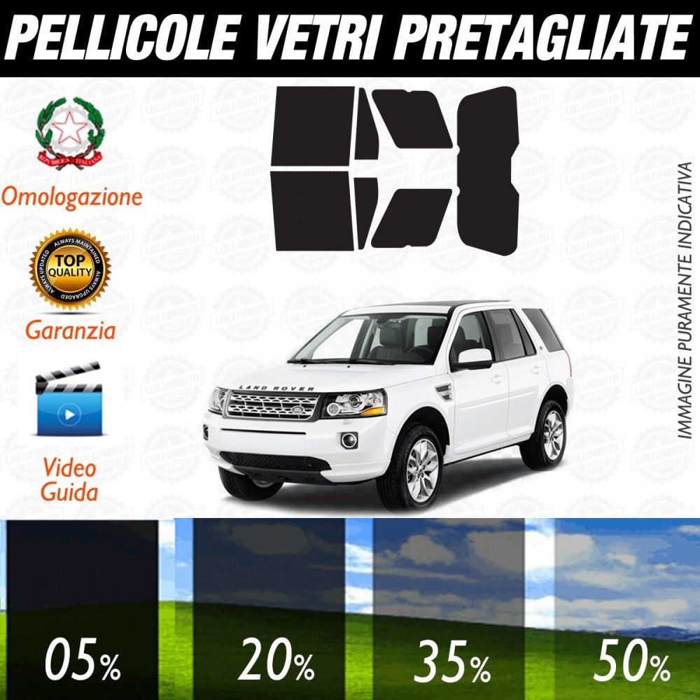 Land Rover Freelander 5P dal 2006 ad OGGI Pellicole Oscuramento Vetri Auto Pre Tagliate a Misura