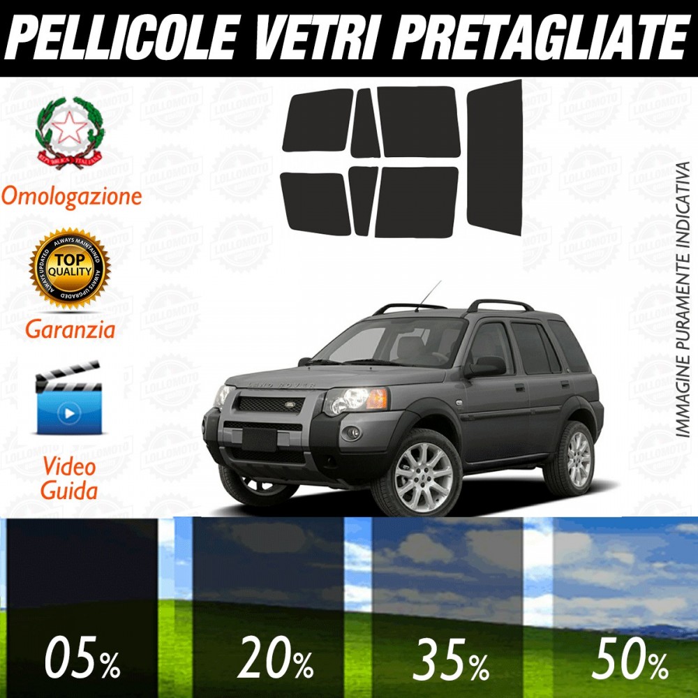 Land Rover Freelander 5P dal 1996 al 2006 Pellicole Oscuramento Vetri Auto Pre Tagliate a Misura
