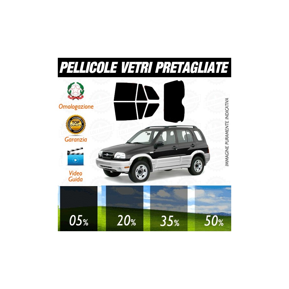Suzuki Grand Vitara 99-05 Pellicole Oscuramento Vetri Auto Pre