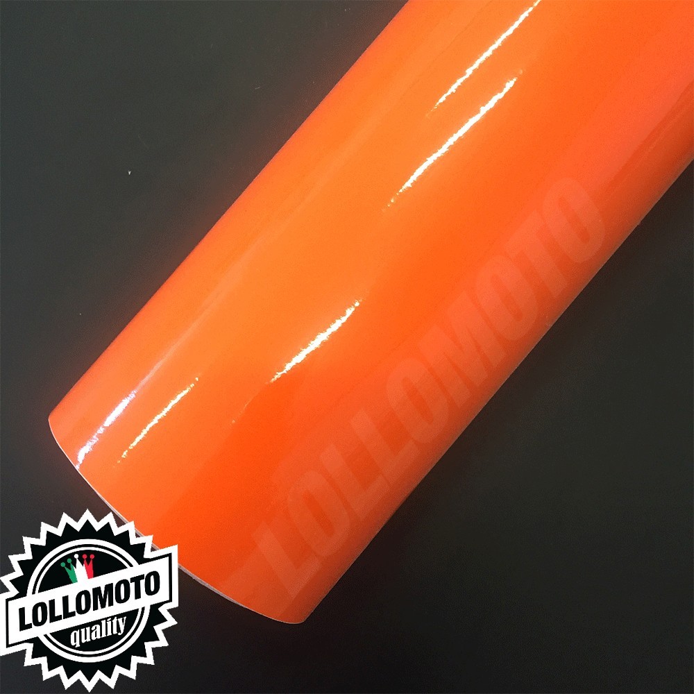 Arancio Lucido Pellicola Adesiva Rivestimento Auto Car Wrapping